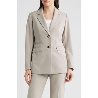 Anne Klein Two-Button Stretch Blazer in Porcini at Nordstrom, Size 2P