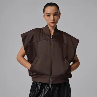 Nike Jordan Womens Jordan Flight Reversible Vest in Brown | IO3045-237