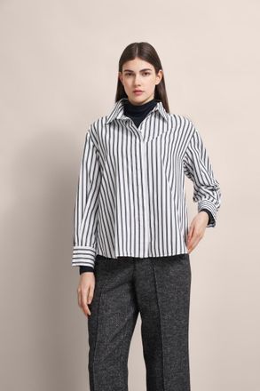 Bugatti Langarmbluse mit verdeckter Knopfleiste