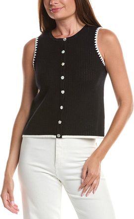 CeCe by Cynthia Steffe Cece Pointelle Button Up Top