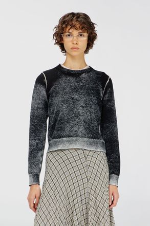 Diesel Jumper with faded reverse print - Knitwear - Woman - Multicolor
