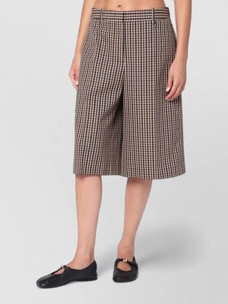 Jil Sander checked wool bermuda shorts