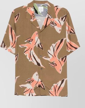 Paul Smith relaxed shirt short sleeves fish print