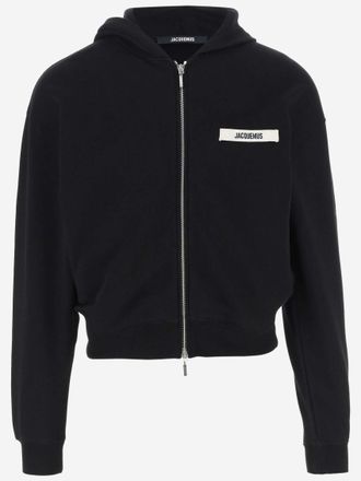 Jacquemus Black Zip Up Sweatshirt