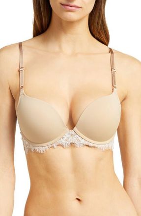 Skarlett Blue Entice Lace Push-Up Bra in Nylon/whte at Nordstrom, Size 36Ddd