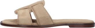 Notre-V Schoenen, Dames, Beige, 40 EU, Leer, Nv-1005 Slides