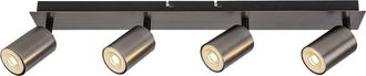 Rabalux Plafoniera Industriale Grigia 4 Faretti Gu10 Rabalux