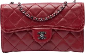 Chanel Pre-owned Vintage Crossbody Bag - Dames - Vintage Schoudertas - Rood - ONE Size - Leer - Vintage