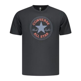 Converse Hombre, Camisetas, Negro, Talla: 2XL