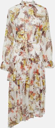 Zimmermann Matchmaker floral tiered midi dress