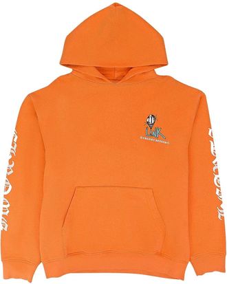 Chrome Hearts Felpa con stampa e cappuccio - Arancione