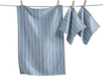 Tag Variegated Blue Cotton Dishtowel and Cloth Set for Kitchen at Nordstrom