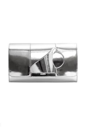 Perrin Paris LAsymetrique Clutch Patent in Silver at Nordstrom