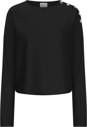 Dante6 Dames, Blouses & Shirts, Zwart, Maat: L Satijn