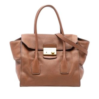Prada Pre-owned Handbags, female, Brown, Size: ONE SIZE Pre-owned Satchel