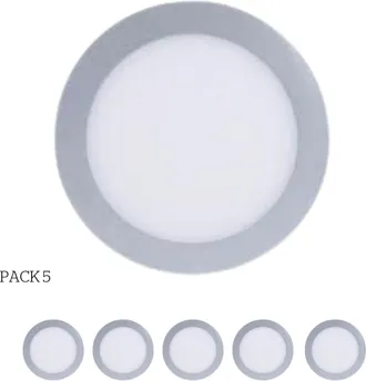 Forlight Forlight - Easy Circular - 5 Downlights Con Led Integrado 4000k Para Iluminar Hacia Abajo On/off &Oslash;22,5cm Color Gris