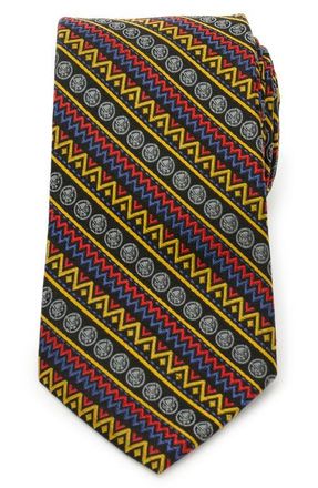 Cufflinks Inc. Black Panther Stripe Silk Blend Tie at Nordstrom