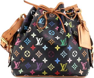 Louis Vuitton Petit Noe Handbag Monogram Multicolor bucket bag - Zwart