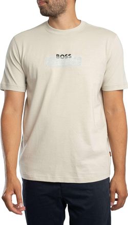 HUGO BOSS T-Shirt Met Logo-Opdruk, Beige