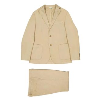 Boglioli Single Breasted Suits, male, Beige, Size: M Two Button Suit