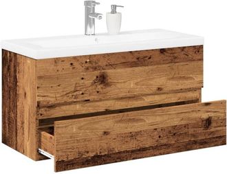 vidaXL Mueble Con Lavabo Integrado Madera Envejecida Vidaxl
