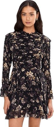 AllSaints Portia Dress Womens Dress Vine Black : UK 14 (US Womens 10), Viscose