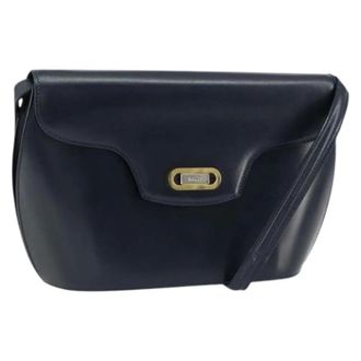 Bally Pre-owned Leren Crossbody Tas - Dames - Pre-owned - Blauw - Maat: ONE Size Leer