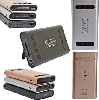Trade Shop Trade Shop - Power Bank 5 In 1 Caricatore Wireless Senza Fili Qi Led 10000mah Carica Batteria