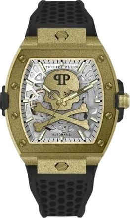 Philipp Plein The $keleton Frosted Automatik - Heren - Horloges - Geel - ONE Size - Accessoires