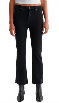 AG - Adriano Goldschmied Farrah Boot Crop Jeans In Sulfur Black