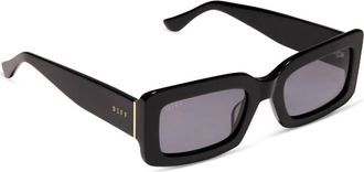 DIFF Eyewear Indy Rectangle Sunglasses In Black