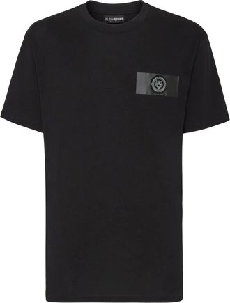 Plein Sport Tops, Heren, Zwart, S, Katoen, T-Shirt Ronde Hals