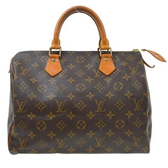 Louis Vuitton Speedy Handbag Monogram Canvas Brown Canvas Handbag (Pre-Owned)