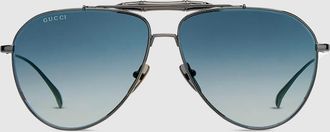 Gucci Pilot Sunglasses, Blue