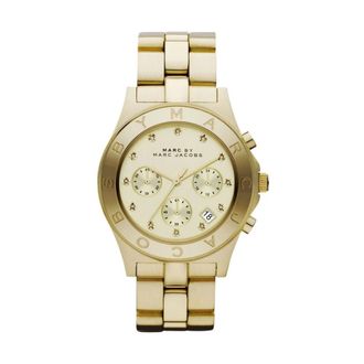Marc Jacobs Accessoires, Dames, Geel, ONE Size, Mbm 3101 Chronograaf Horloge