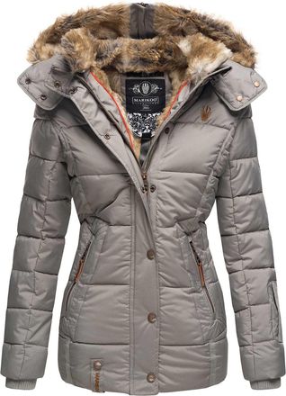 Marikoo dames winterjas Nekoo met imitatiebont capuchon & teddyvoering