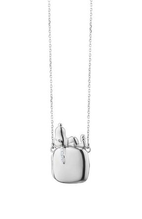 Monica Rich Kosann Snoopy X Viv Slim Locket Necklace in Sterling Silver at Nordstrom, Size 18
