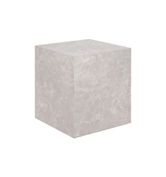 Moloo Mesa de centro con efecto mármol beige 40x40 cm