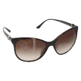 Bulgari Pre-owned Accessories, female, Brown, Size: ONE SIZE Pre-owned Plastic Sunglasses
