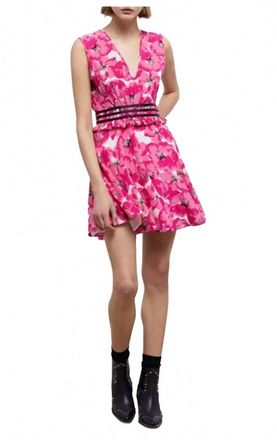 The Kooples Silk Summer Dress In Pink Floral