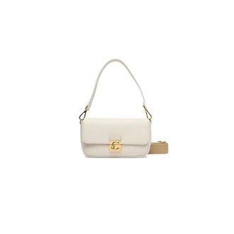 Coccinelle C-Me Lock Handtas - Dames - Schoudertassen - Wit - ONE Size - Leer - Tassen