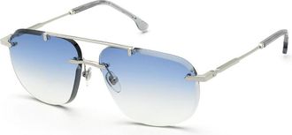 Lozza Sl2457 Alicudi 4 579Y Mens Sunglasses Silver Size 62