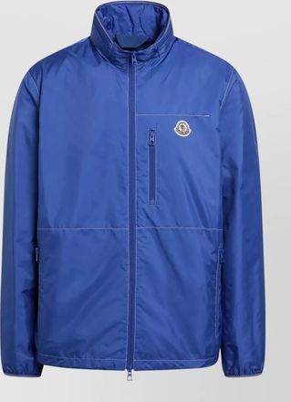 Moncler high collar jacket side pockets design