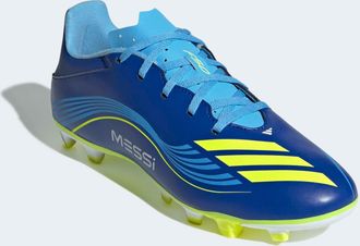 adidas Fussballschuh ADIDAS PERFORMANCE F50 MESSI CLUB F&Uuml;R HART- UND ASCHENPL&Auml;TZE, Gr. 42,5, gelb (royal blau, solar gelb, semi blau burst), Synthetik, Schuh