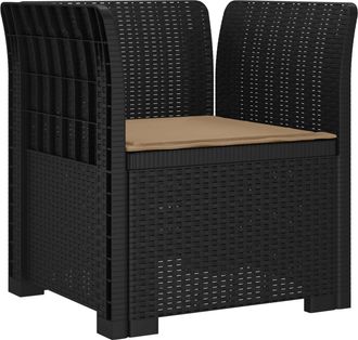 vidaXL Sill&oacute;n Individual Con Coj&iacute;n Apariencia De Ratan Pp Vidaxl