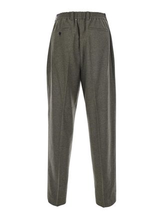 Golden Goose Virgin Wool Flannel Trousers - Green
