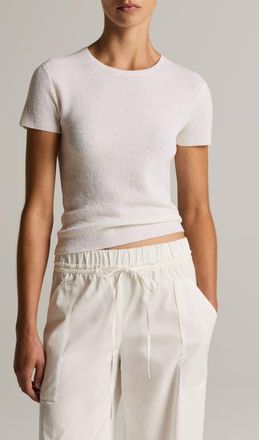 Vince Texture Crewneck Sweater in Off White at Nordstrom, Size X-Small