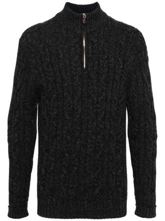 N.Peal Maglione Albemarle con mezza zip - Grigio