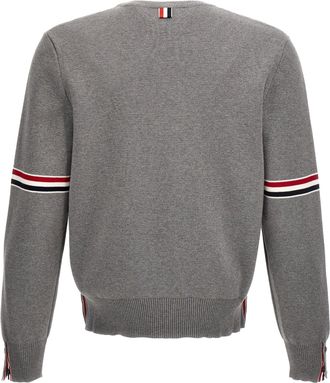 Thom Browne Mens Gray Cotton Cardigan Clothing