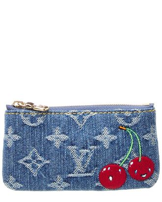 Louis Vuitton Blue Monogram Denim Lv X Tm Cerise Key Pouch (Authentic Pre-Loved)